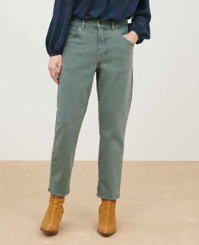 Jean slouchy RITA A592 dark green denim