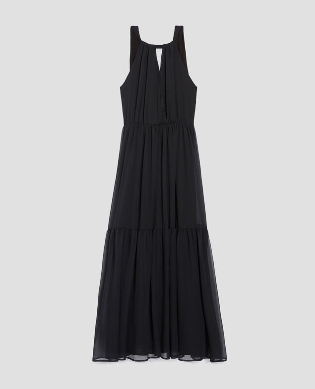 Robe longue fluide H091 black beauty