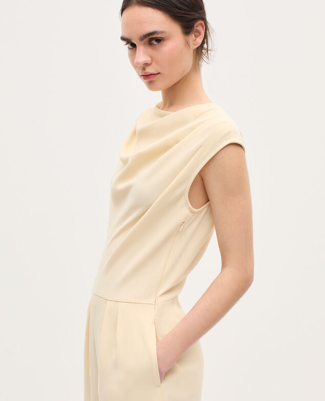 Combinaison en crêpe satiné K300 ecru beige