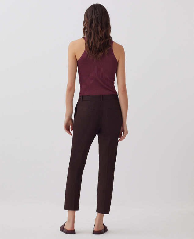 Pantalon cigarette MARGUERITE J790 chocolate plum