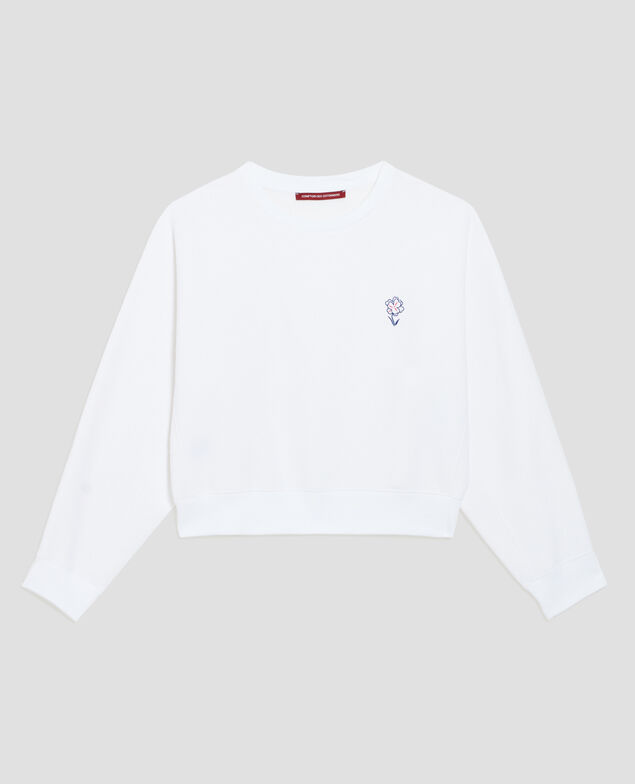 Sweat col rond forme boxy B014 brod p