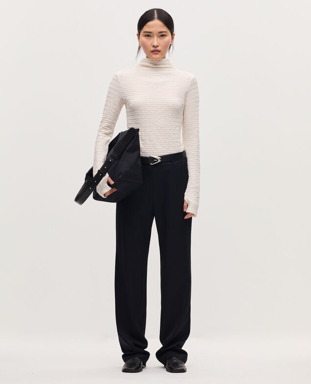 Top col montant texturé K000 white