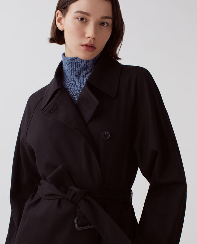 CATHERINE -Trench long fluide H091 black beauty