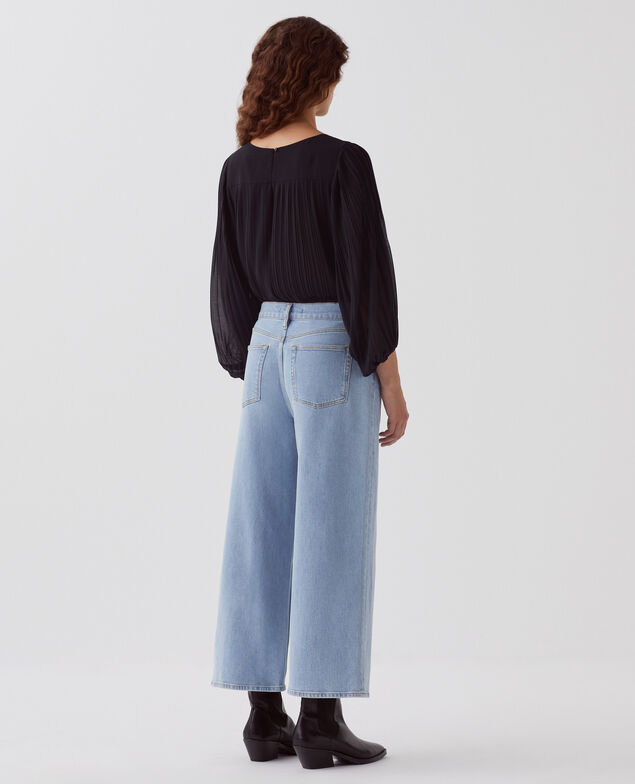 EMY - Jean cropped wide leg H621 light wash