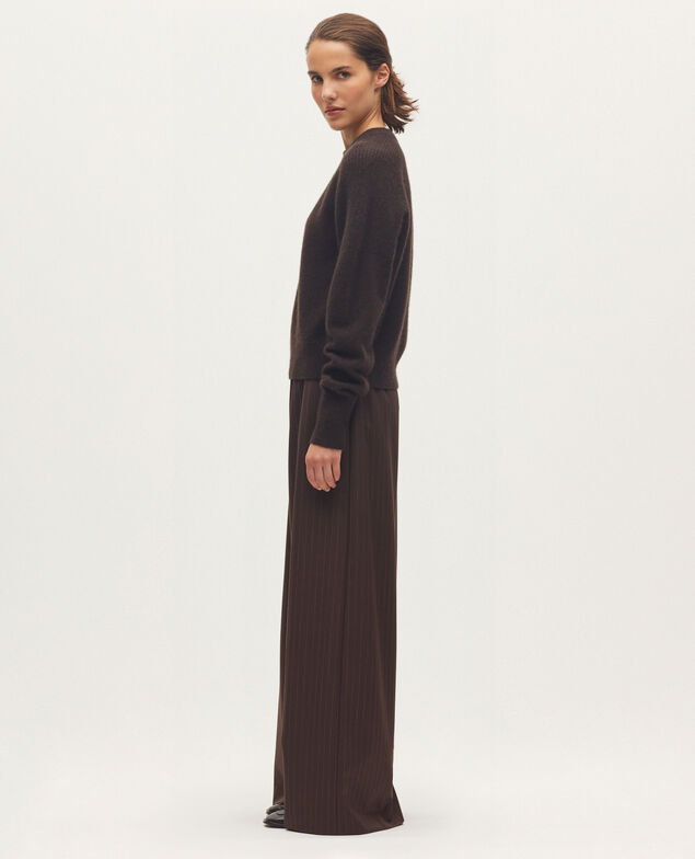 Pull en cachemire K390 taupe brown