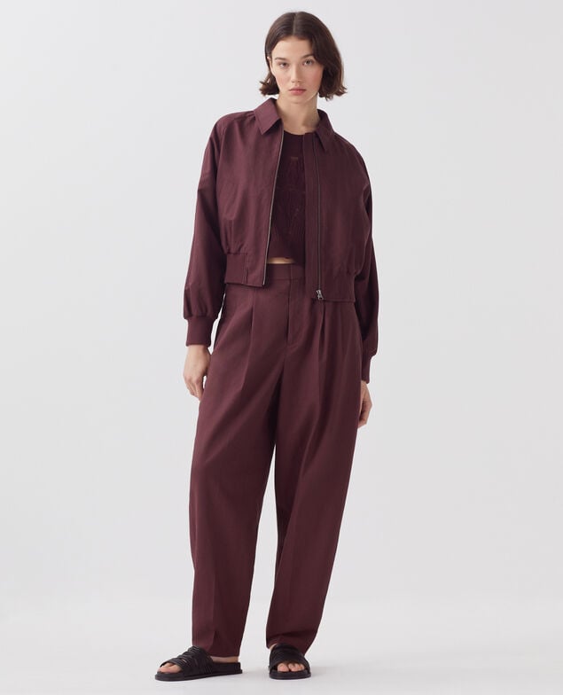 Blouson court zippé J380 decadent chocolate