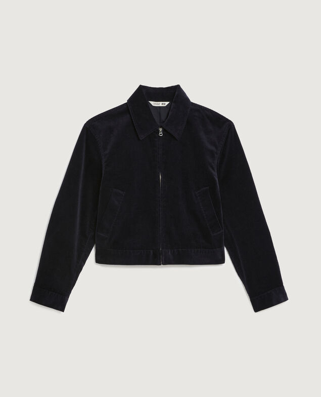 Blouson en velours côtelé U690 navy