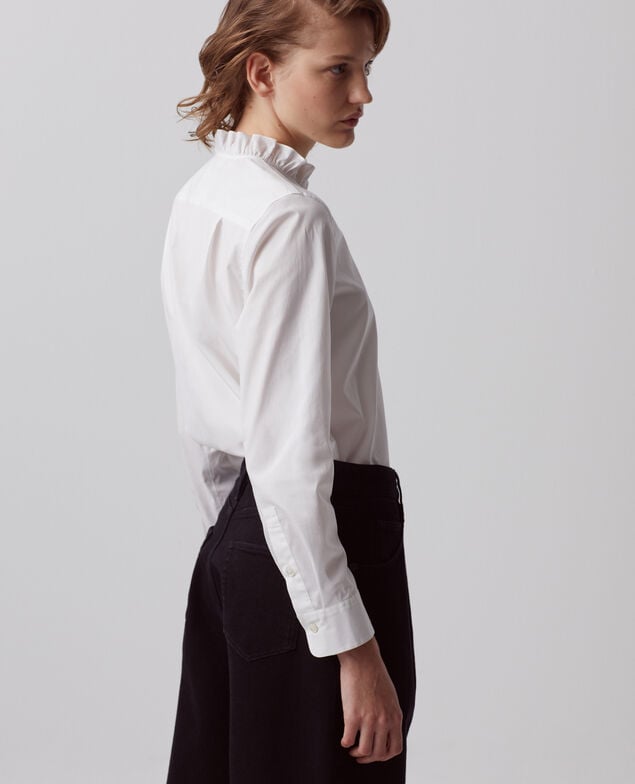 Chemise &agrave; col volant&eacute; 4235 optical white
