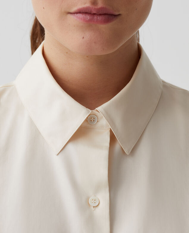 Chemise en coton satiné I300 pearled ivory