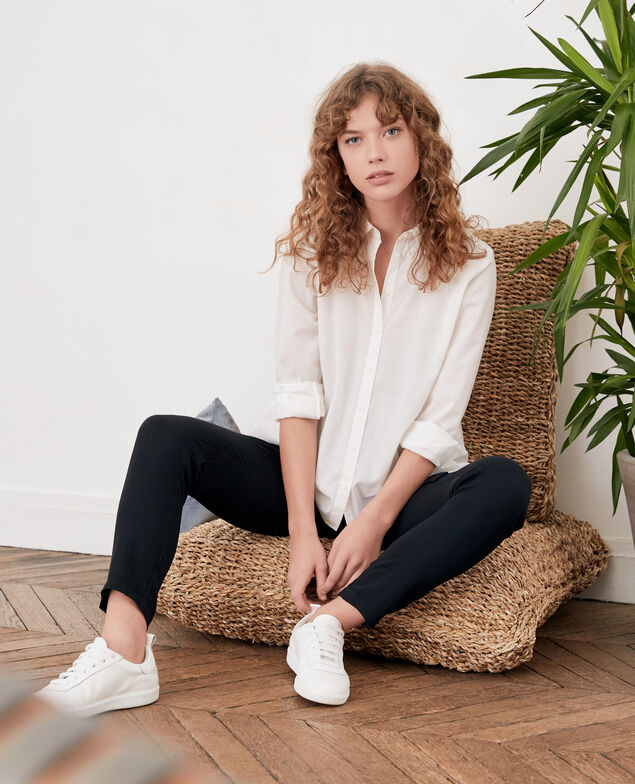 Chemise avec dos plissé Blanc