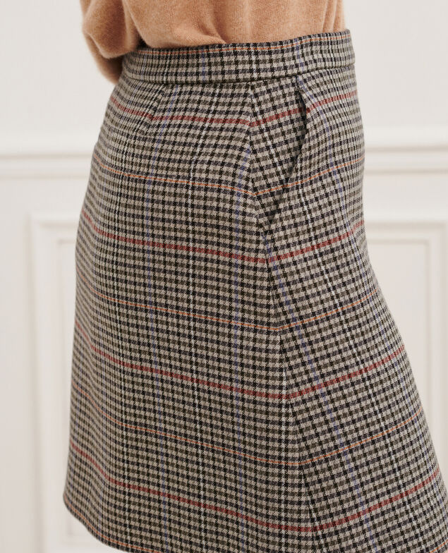 Mini jupe a carreaux 8864 03 gray check