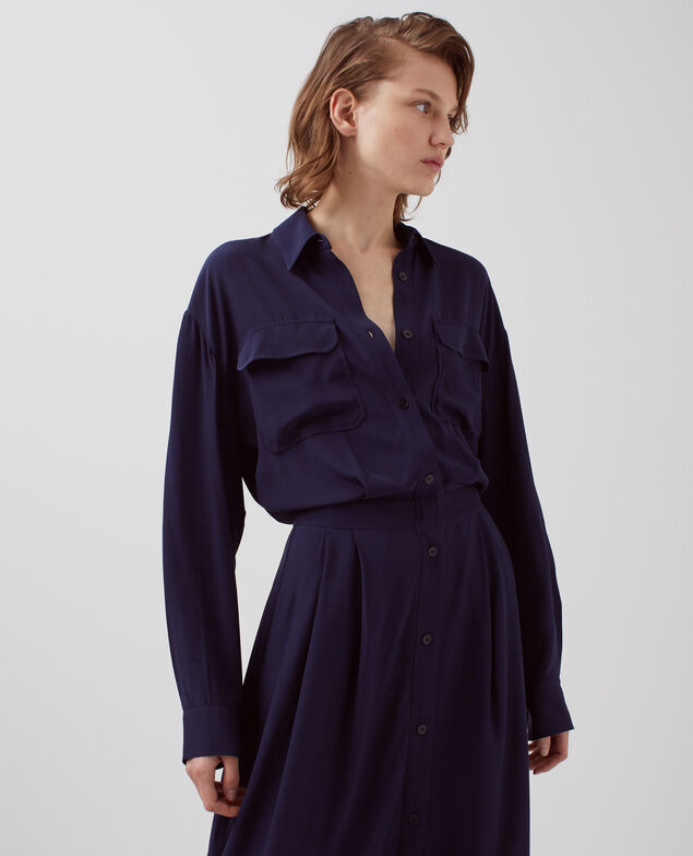 Robe chemise fluide H694 baritone blue