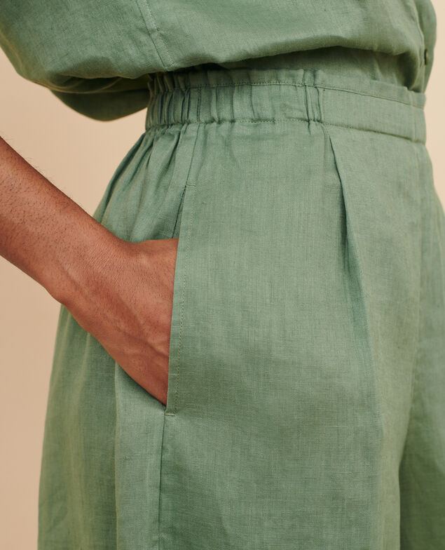 BABETH - Jupe-culotte en lin 52 green