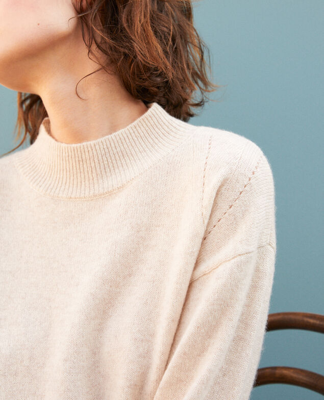 Pull en cachemire col montant Silver gray