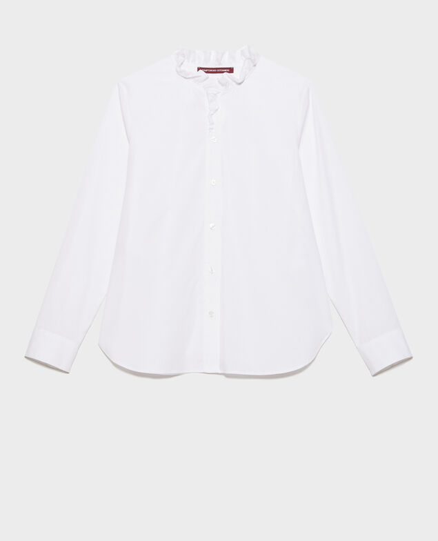Chemise &agrave; col volant&eacute; 4235 optical white