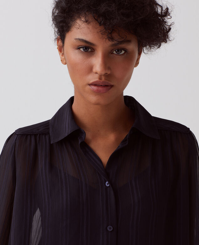 Chemise fluide &agrave; manches longues H695 night sky