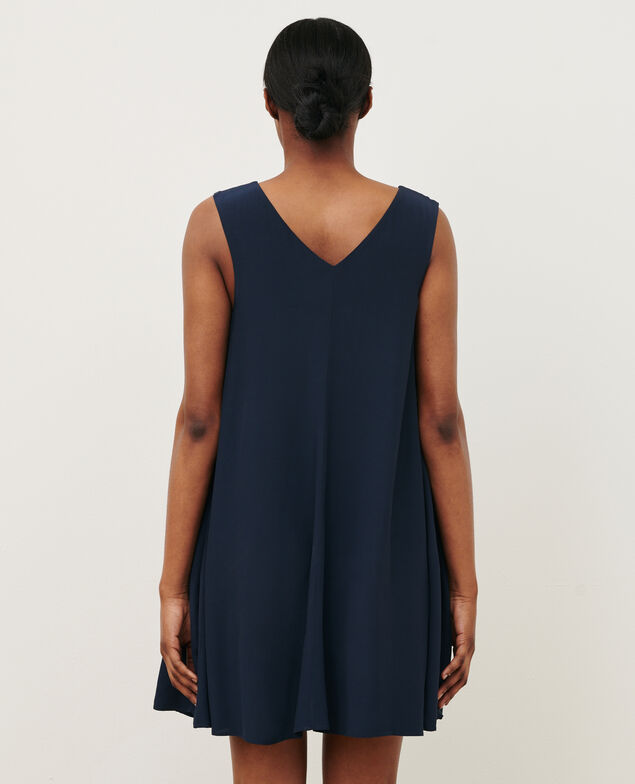 Robe courte fluide 0693 navy