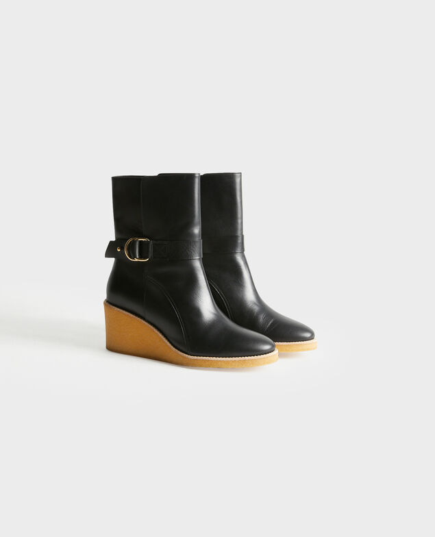 Bottines compensées en cuir 4216 black_beauty