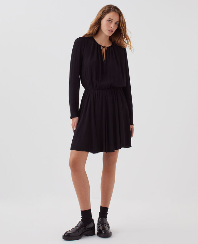 Robe courte fluide H091 black beauty