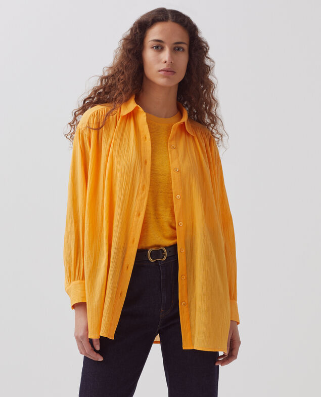 Chemise en coton froissé H450 artisan's gold