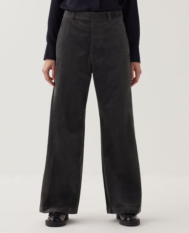 Pantalon en velours côtelé U070 gray