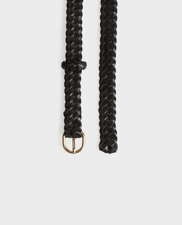 Ceinture fine en cuir 09 black