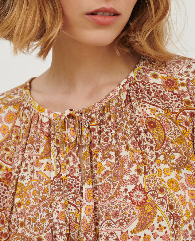 Robe imprimée fluide A323 paisley afterglow