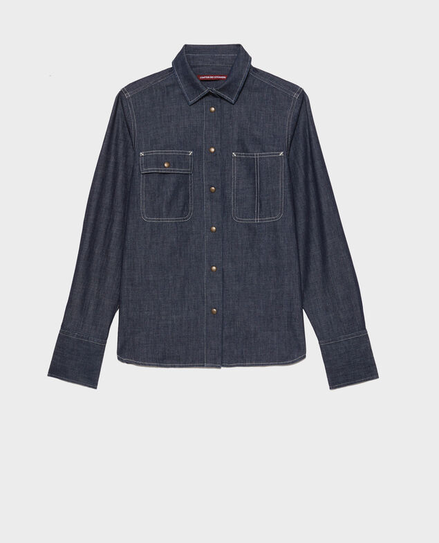 Chemise en jean à poches Denim brut