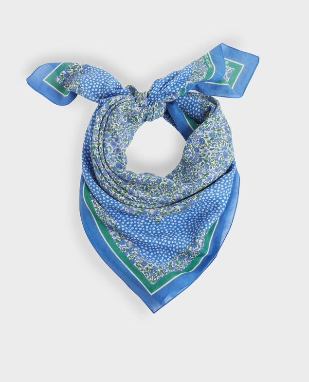 Foulard en coton 114 print blue
