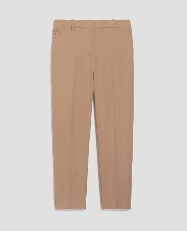 Pantalon cigarette en lin MARGUERITE H330 tiger's eye