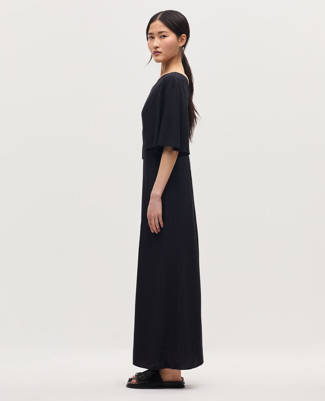 Robe longue fluide H091 black beauty