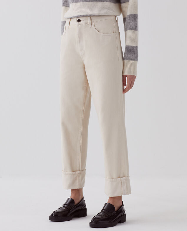 Jean regular à larges revers U300 natural