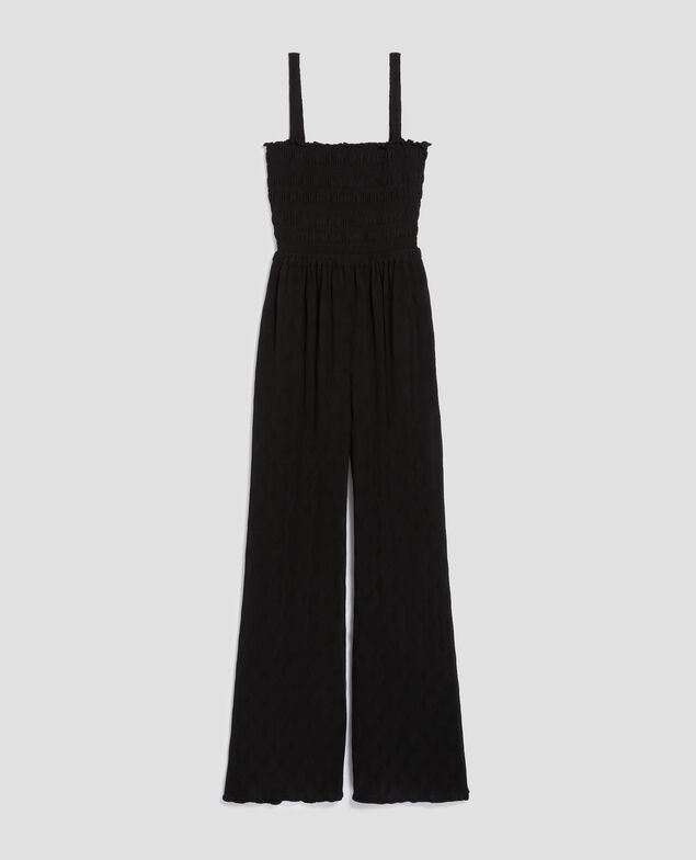 Combinaison longue fluide à smocks H091 black beauty