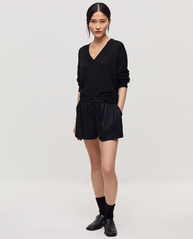 Short fluide satiné H091 black beauty
