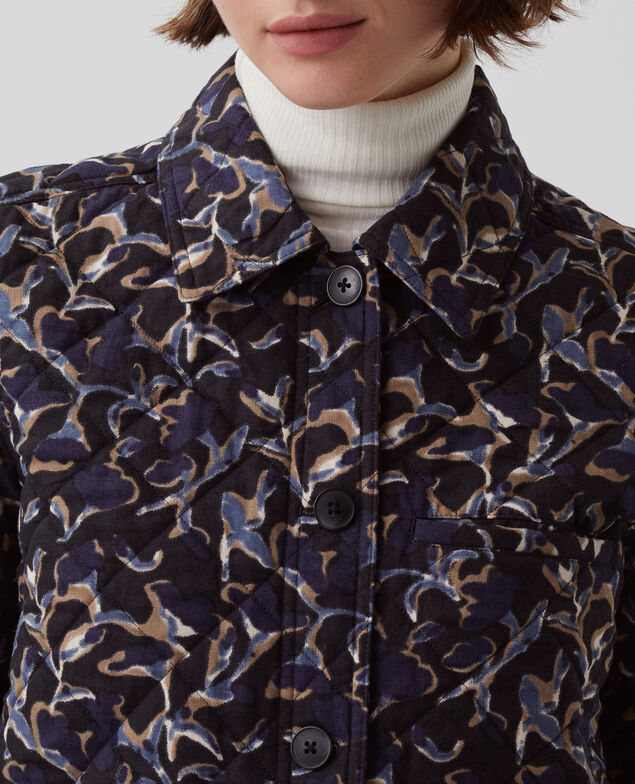 Veste matelassée en coton I686 new fl ikat navy