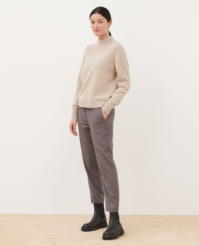 Pull col montant en cachemire 8810 02 lightgray