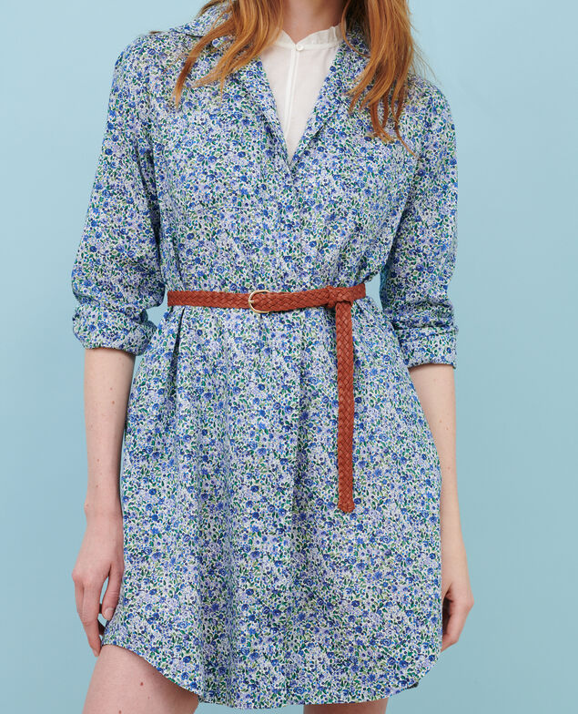 Robe-chemise en coton 92 print blue