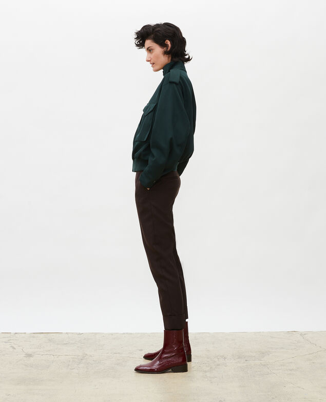 Blouson aviateur en gabardine de laine Scarab