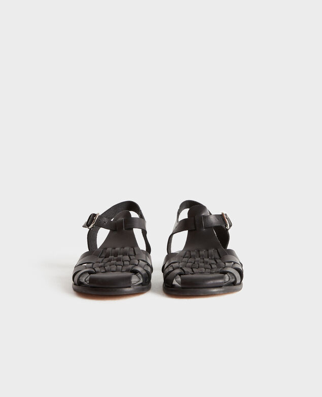 Sandales tressées en cuir 8853 09 black