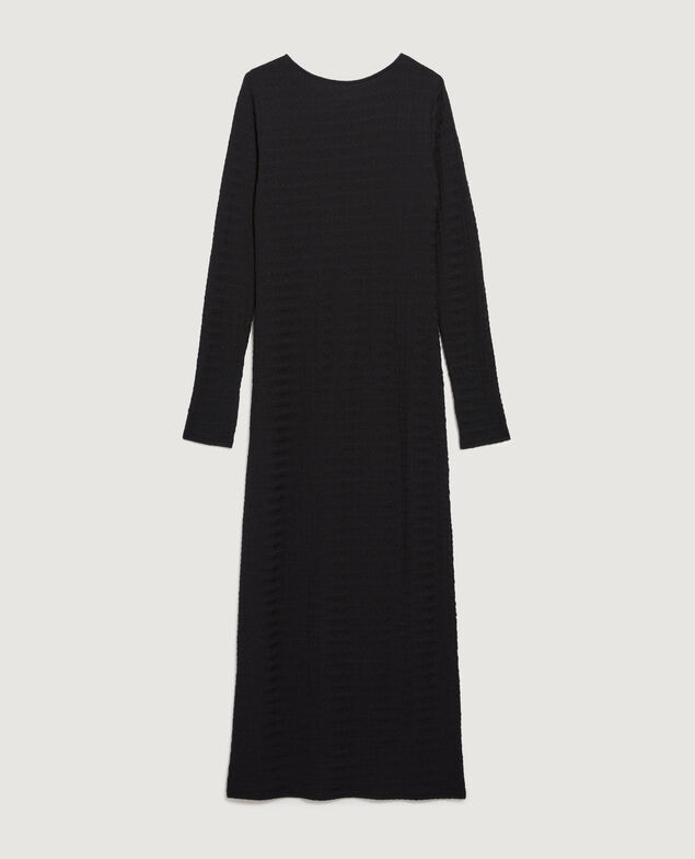 Robe longue texturée H091 black beauty