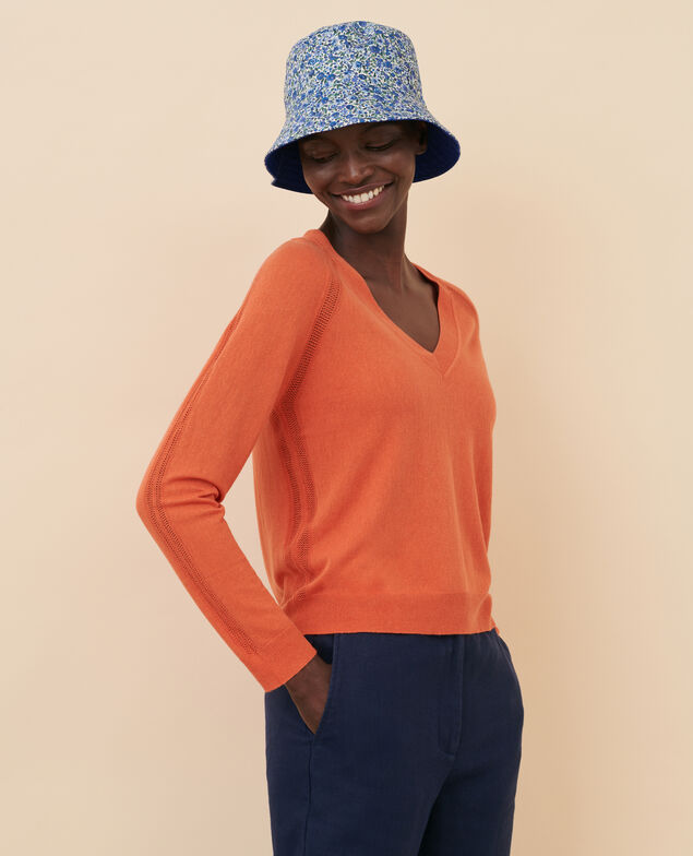 Pull en soie mélangée 21 light orange