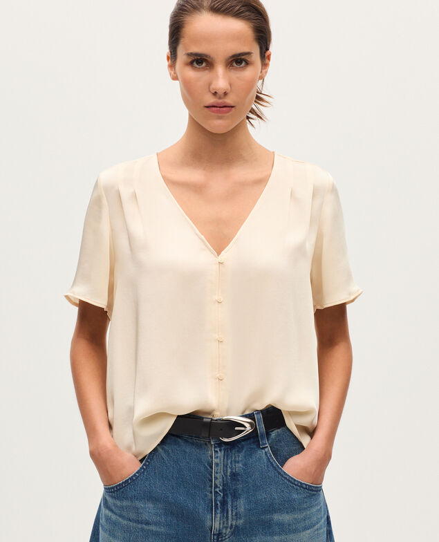 Blouse fluide col V J300 natural