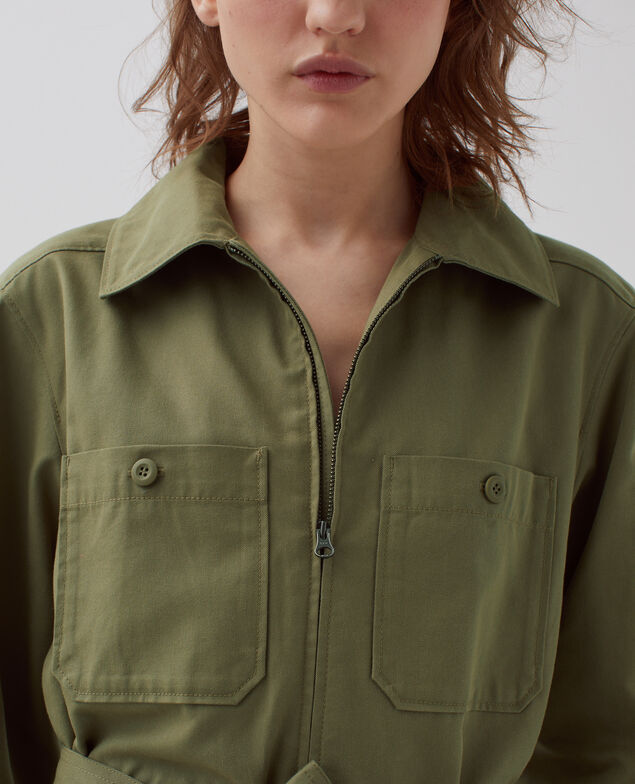 Combinaison pantalon cargo zippée I560 covert green