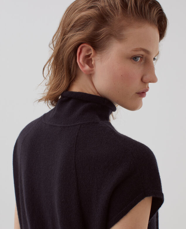 Pull sans manches en cachemire H091 black beauty
