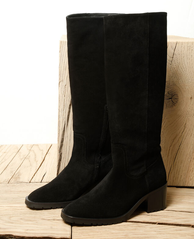 Bottes en daim Noir