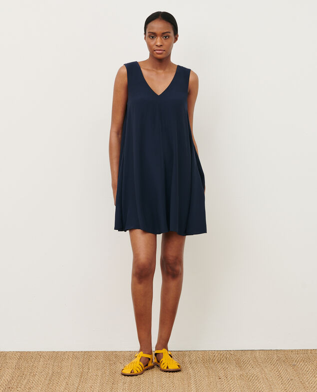 Robe courte fluide 0693 navy