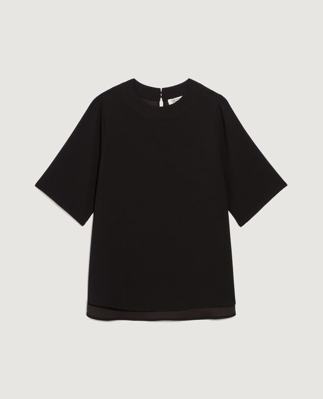 Top en crêpe satiné H091 black beauty
