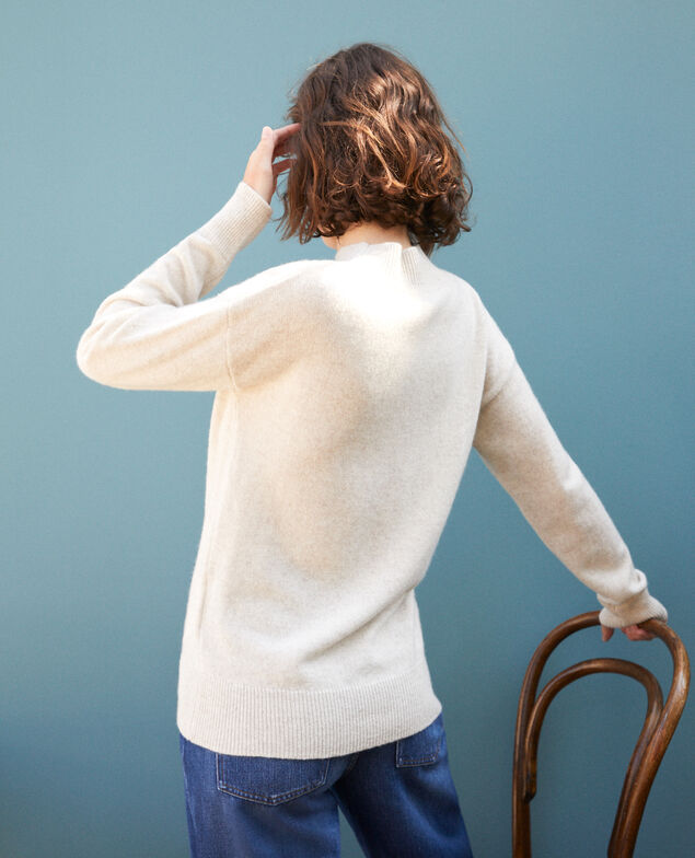 Pull en cachemire col montant Silver gray
