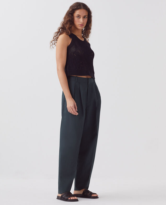 Pantalon à plis J690 blueberry