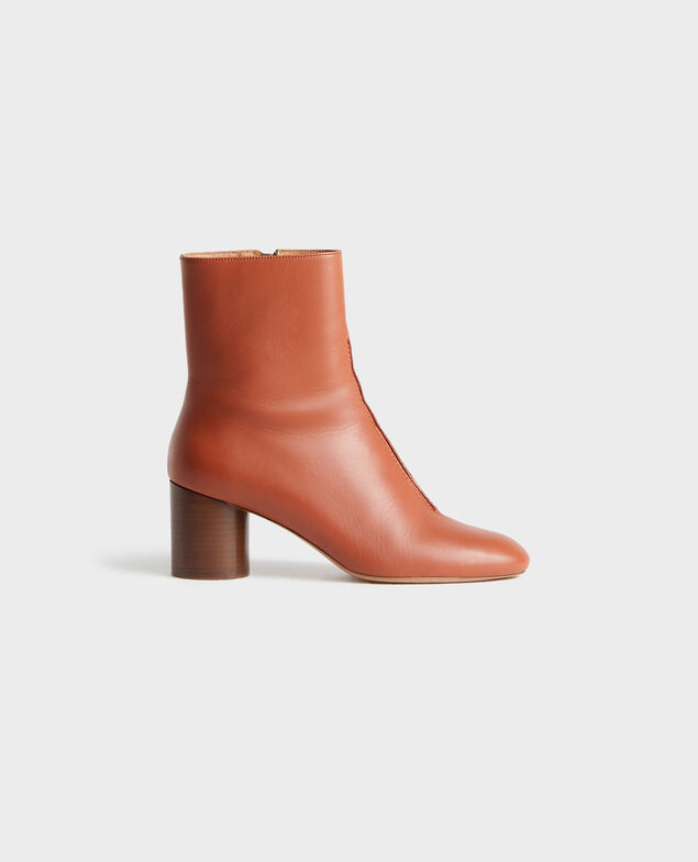 Boots à talon en cuir 8884 34 brown